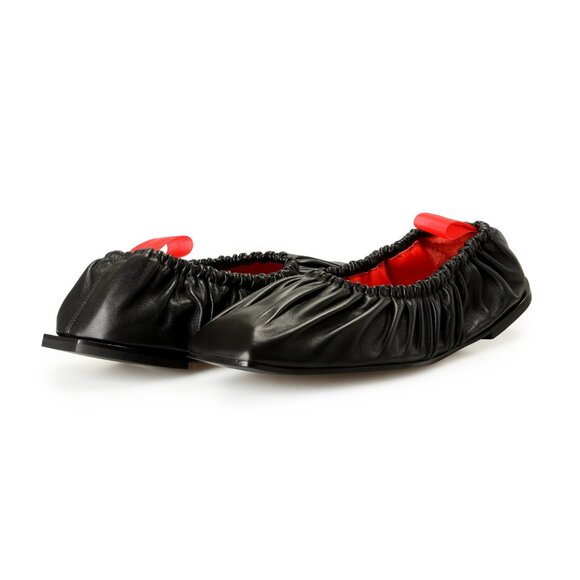 Scuderia Ferrari Women's "Balerina" Black Leather Flat Shoes US 10 IT 40 - Picture 8 of 8
